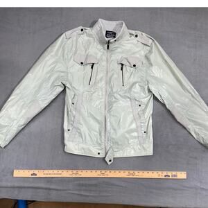 Kanji Jacket Mens Gray Full Zip Waxed Coated Japanese Utility Field 2X-Large XXL